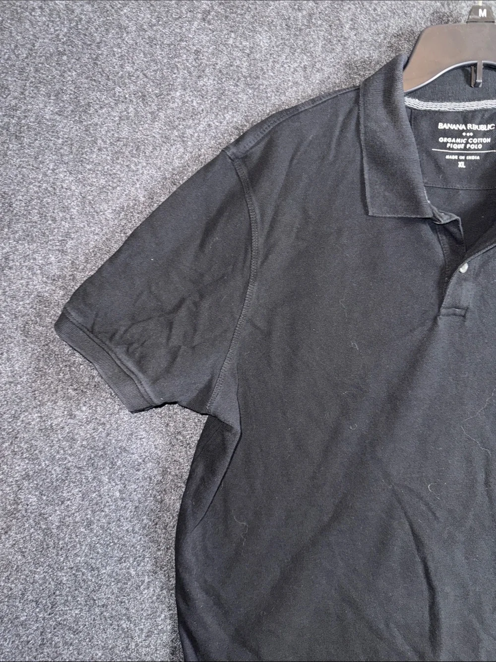 Banana Republic Black Polo with White Elephant Emblem